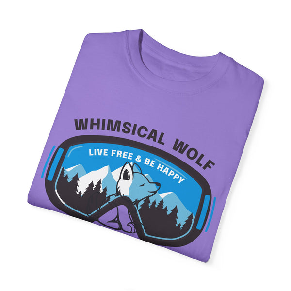 Whimsical Wolf Snow Goggles Comfort Color T-Shirt - Whimsical Wolf