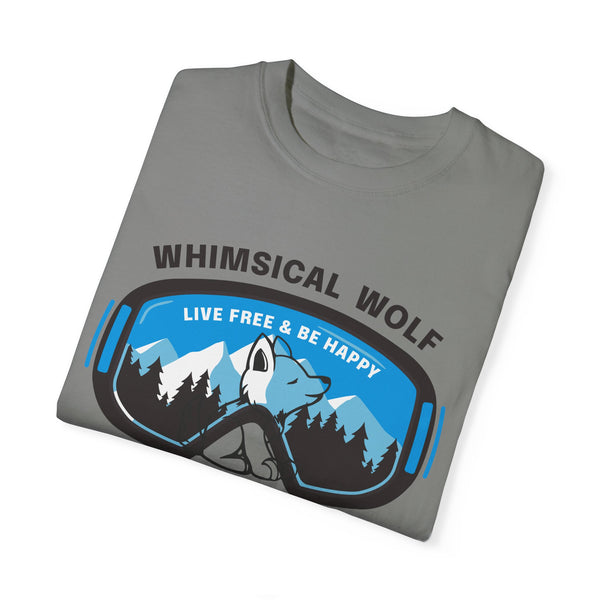 Whimsical Wolf Snow Goggles Comfort Color T-Shirt - Whimsical Wolf