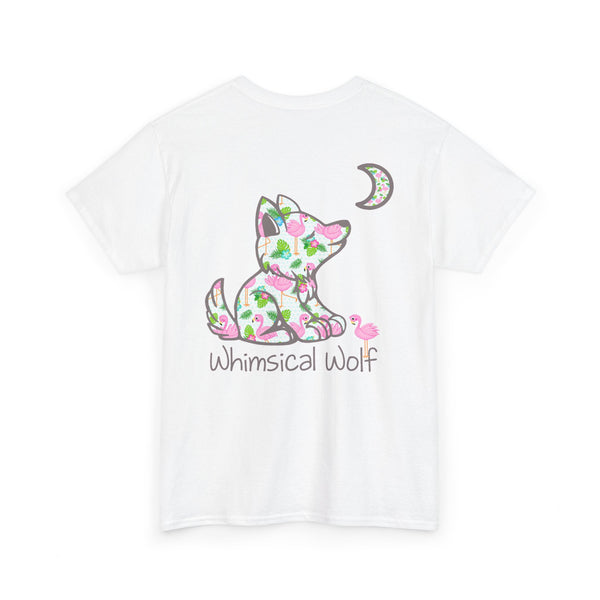 Flamingo Tropical Pattern Whimsical Wolf - Whimsical Wolf