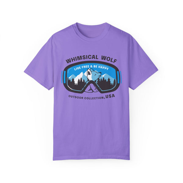 Whimsical Wolf Snow Goggles Comfort Color T-Shirt - Whimsical Wolf