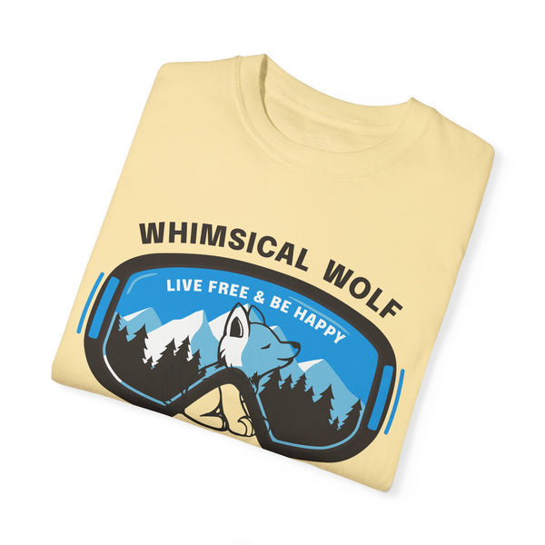 Whimsical Wolf Snow Goggles Comfort Color T-Shirt - Whimsical Wolf
