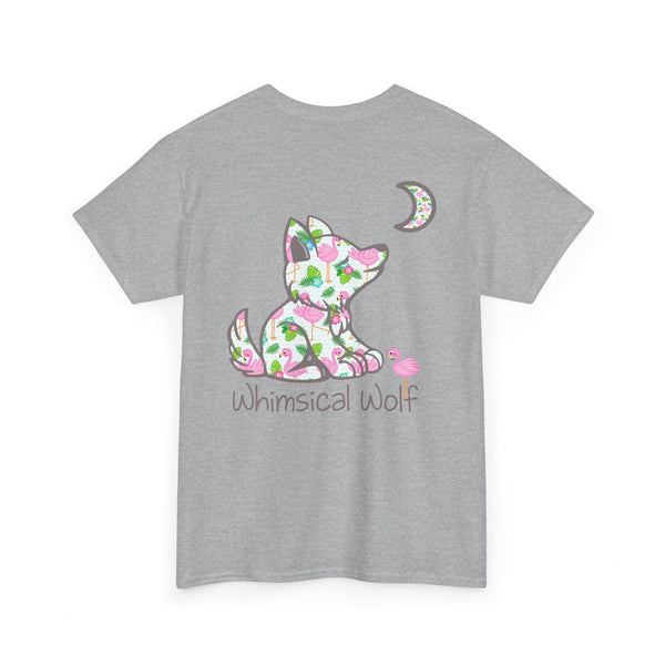 Flamingo Tropical Pattern Whimsical Wolf - Whimsical Wolf