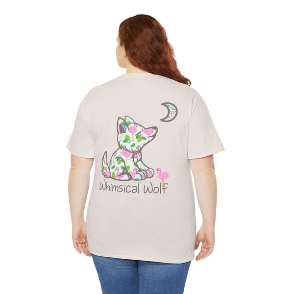 Flamingo Tropical Pattern Whimsical Wolf - Whimsical Wolf