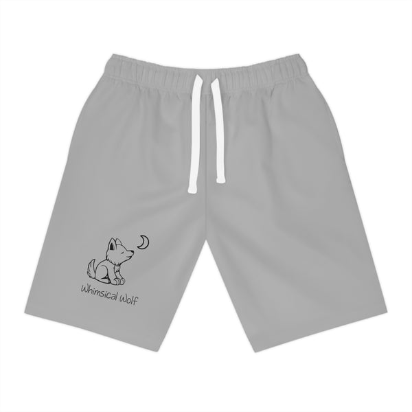 Whimsical Wolf Men's Athletic Long Shorts - Whimsical Wolf