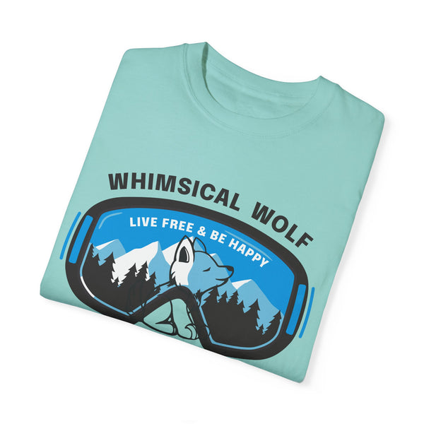 Whimsical Wolf Snow Goggles Comfort Color T-Shirt - Whimsical Wolf