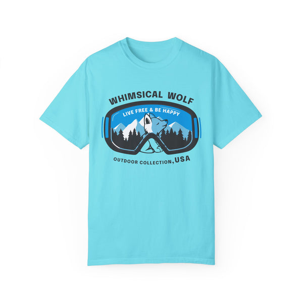 Whimsical Wolf Snow Goggles Comfort Color T-Shirt - Whimsical Wolf