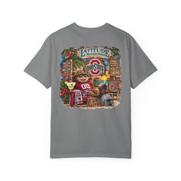 Latitude Margaritaville Ohio State Tropical Tailgate T-Shirt — Go Buckeyes Game Day Tee