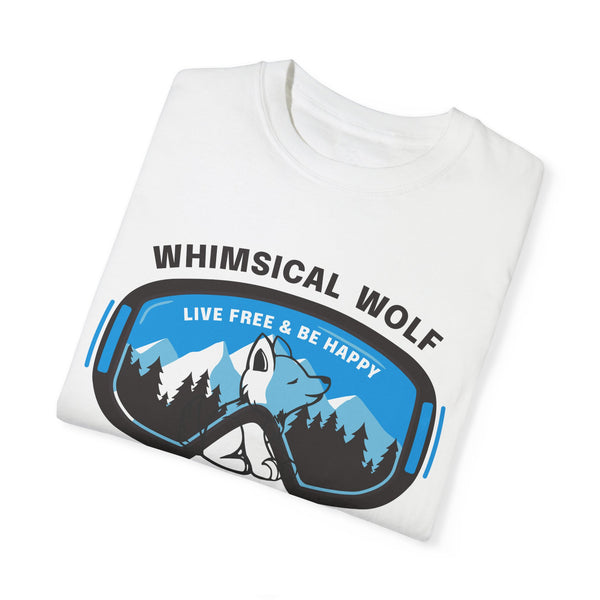 Whimsical Wolf Snow Goggles Comfort Color T-Shirt - Whimsical Wolf