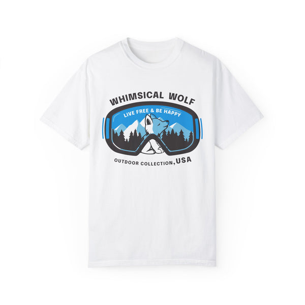 Whimsical Wolf Snow Goggles Comfort Color T-Shirt - Whimsical Wolf