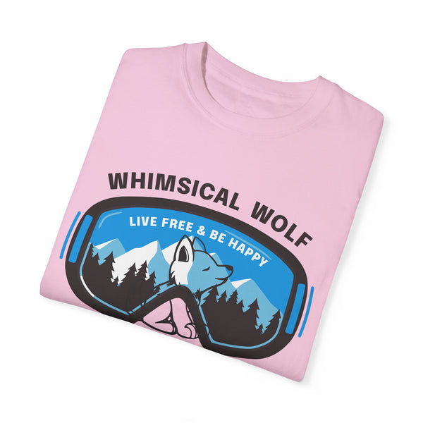 Whimsical Wolf Snow Goggles Comfort Color T-Shirt - Whimsical Wolf