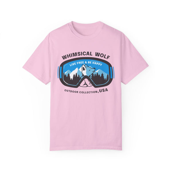 Whimsical Wolf Snow Goggles Comfort Color T-Shirt - Whimsical Wolf