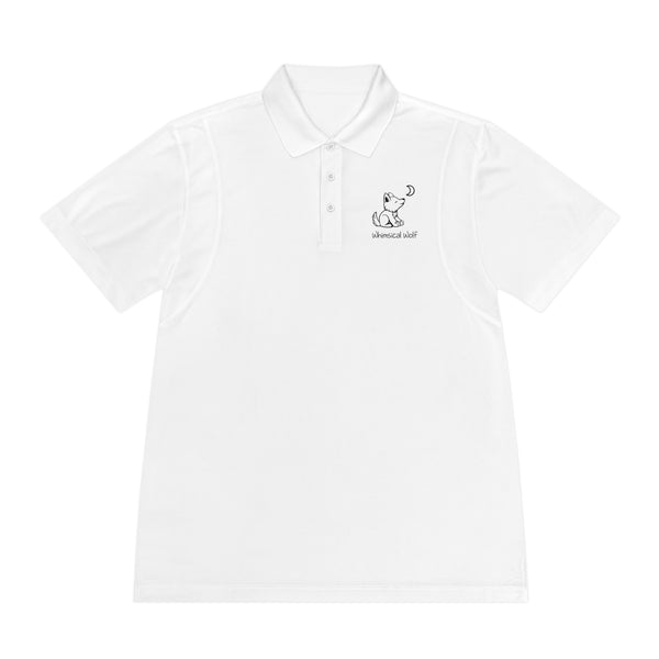 Whimsical Men's Sport Polo Shirt - Whimsical Wolf