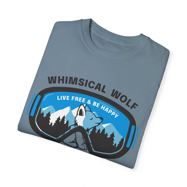Whimsical Wolf Snow Goggles Comfort Color T-Shirt - Whimsical Wolf