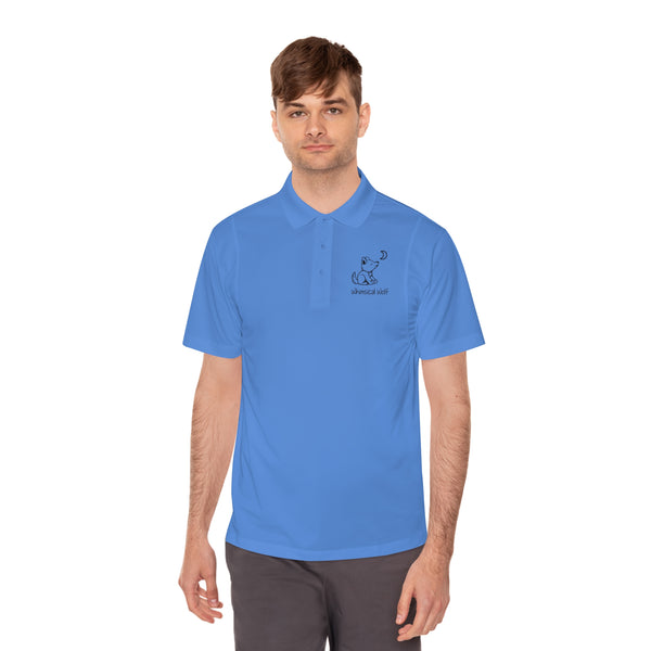 Whimsical Men's Sport Polo Shirt - Whimsical Wolf