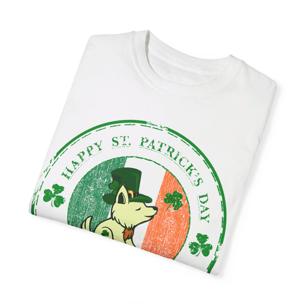 St. Pattys Day Circle Design Whimsical Wolf - Whimsical Wolf