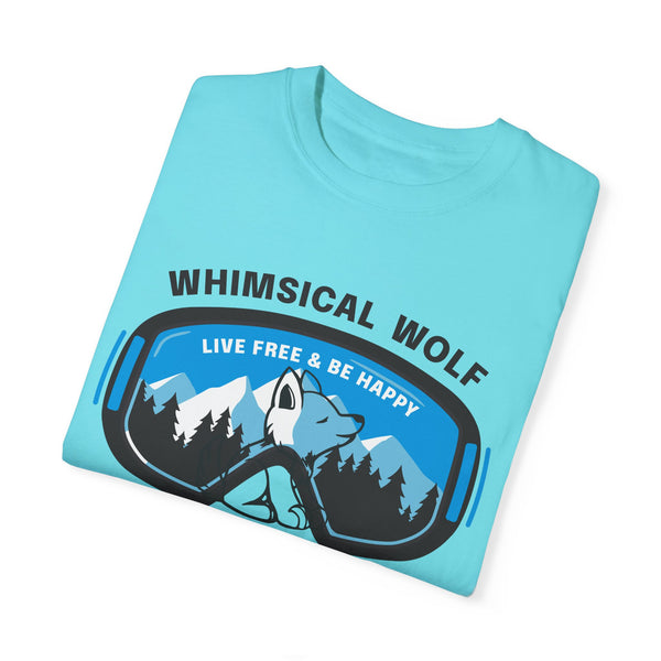 Whimsical Wolf Snow Goggles Comfort Color T-Shirt - Whimsical Wolf