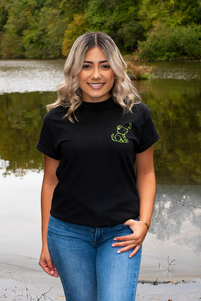 Black Frankenstein Halloween Short Sleeve Shirt - Whimsical Wolf