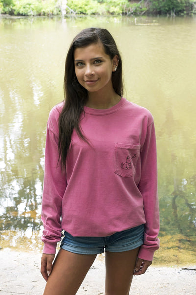 Fuchsia Long Sleeve with Celestial Pattern - Whimsical Wolf