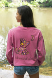 Fuchsia Long Sleeve with Celestial Pattern - Whimsical Wolf