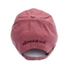 Brick Red Baseball Cap with Embroidered Wolf Logo in White & Burgandy - Whimsical Wolf