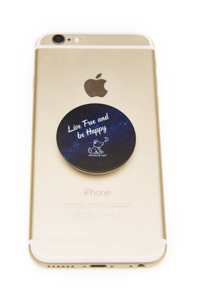 Navy Blue Galaxy Phone Socket - Whimsical Wolf