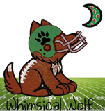 Football Whimsical Wolf Sticker 2.5