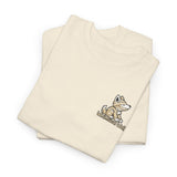 Whimsical Wolf Mummy Tee — Egyptian Pyramid Graphic T-Shirt