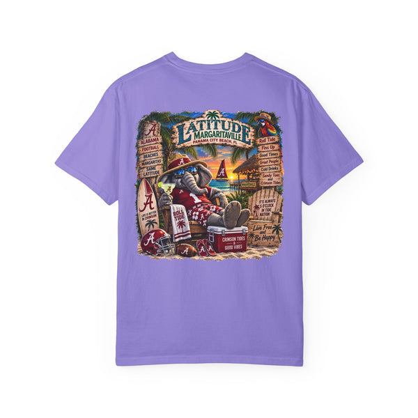 Margaritaville Latitude Beach Scene T-Shirt — ‘University of Alabama’ Souvenir