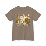 Whimsical Wolf Mummy Tee — Egyptian Pyramid Graphic T-Shirt
