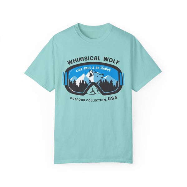 Whimsical Wolf Snow Goggles Comfort Color T-Shirt - Whimsical Wolf