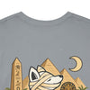 Whimsical Wolf Mummy Tee — Egyptian Pyramid Graphic T-Shirt