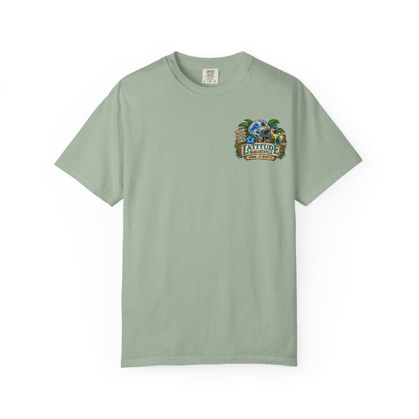 Detroit Lions Latitude Margaritaville Beach Football T-Shirt — Tropical Detroit Lions Fan Tee