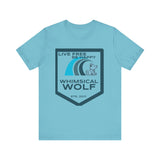 Blue Surf Badge Design - Whimsical Wolf