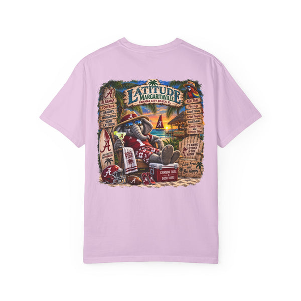 Margaritaville Latitude Beach Scene T-Shirt — ‘University of Alabama’ Souvenir