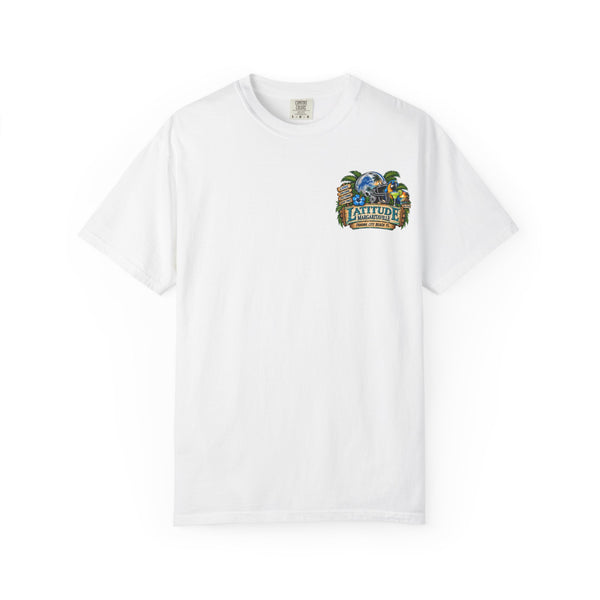 Detroit Lions Latitude Margaritaville Beach Football T-Shirt — Tropical Detroit Lions Fan Tee
