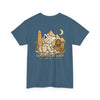 Whimsical Wolf Mummy Tee — Egyptian Pyramid Graphic T-Shirt