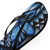 Whimsical Wolf Hawaii Theme Flip Flops - Whimsical Wolf