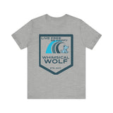 Blue Surf Badge Design - Whimsical Wolf