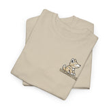 Whimsical Wolf Mummy Tee — Egyptian Pyramid Graphic T-Shirt