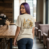 Whimsical Wolf Mummy Tee — Egyptian Pyramid Graphic T-Shirt