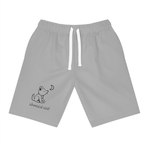 Whimsical Wolf Men's Athletic Long Shorts - Whimsical Wolf