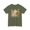 Whimsical Wolf Mummy Tee — Egyptian Pyramid Graphic T-Shirt