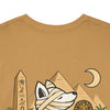 Whimsical Wolf Mummy Tee — Egyptian Pyramid Graphic T-Shirt