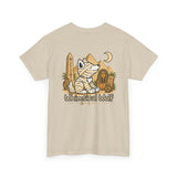 Whimsical Wolf Mummy Tee — Egyptian Pyramid Graphic T-Shirt