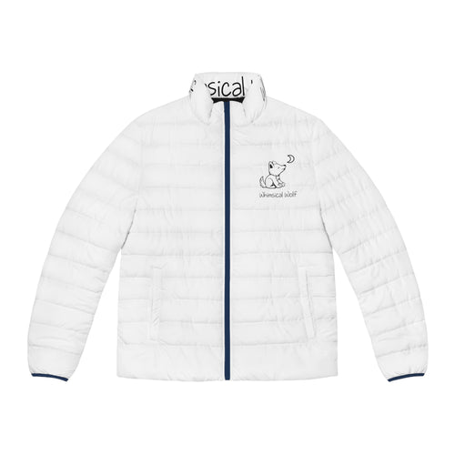 Whimsical Wolf Men's Puffer Jacket (AOP) - Whimsical Wolf