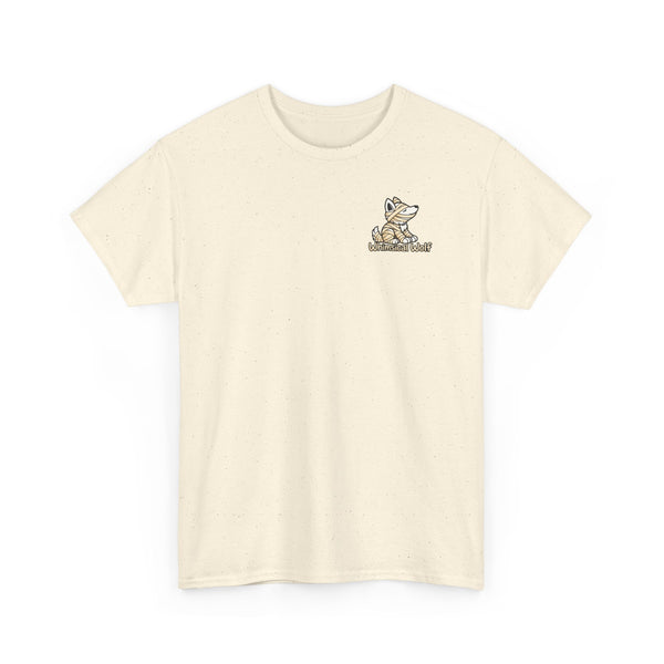 Whimsical Wolf Mummy Tee — Egyptian Pyramid Graphic T-Shirt