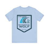 Blue Surf Badge Design - Whimsical Wolf