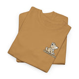 Whimsical Wolf Mummy Tee — Egyptian Pyramid Graphic T-Shirt