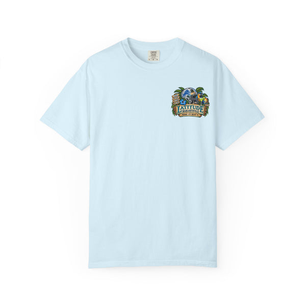 Detroit Lions Latitude Margaritaville Beach Football T-Shirt — Tropical Detroit Lions Fan Tee