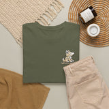 Whimsical Wolf Mummy Tee — Egyptian Pyramid Graphic T-Shirt